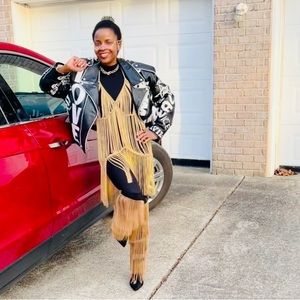 Rare Jeff Hamilton vtg 90’s Black White Leather Long Sleeve Motorcycle Jacket S